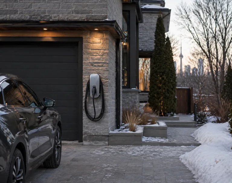 EV charger install in toronto winter